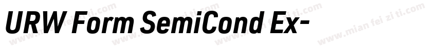 URW Form SemiCond Ex字体转换